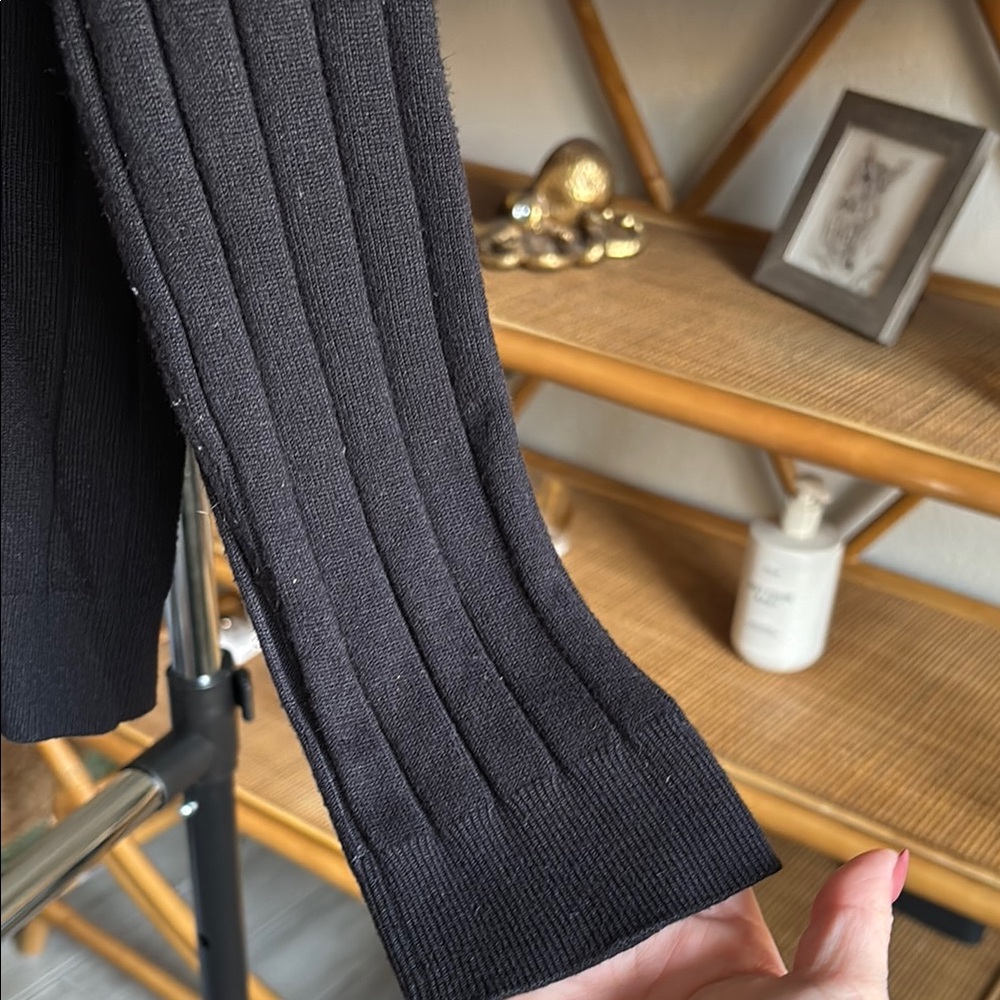 Black Ribbed Sweater - Picture 4 of 8